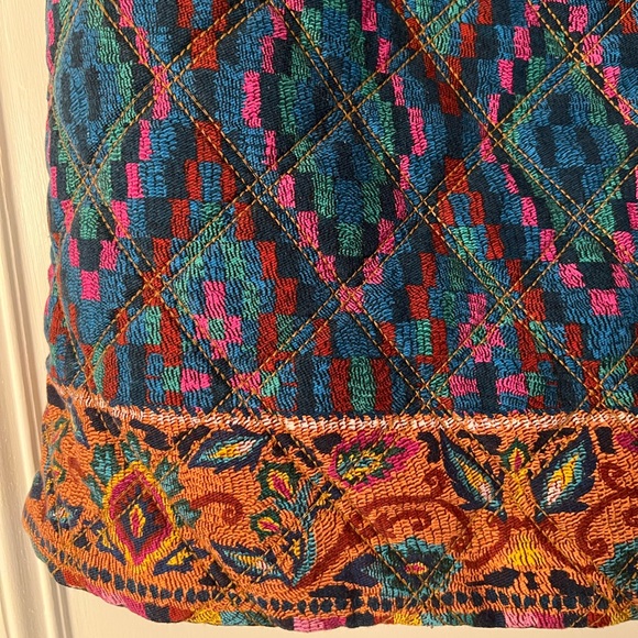 Farm rio BLUE TAPESTRY SCARF MINI SKIRT IN TAPESTRY SCARF BLUE size S - Picture 8 of 8